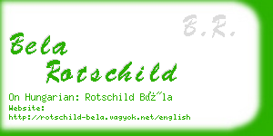 bela rotschild business card